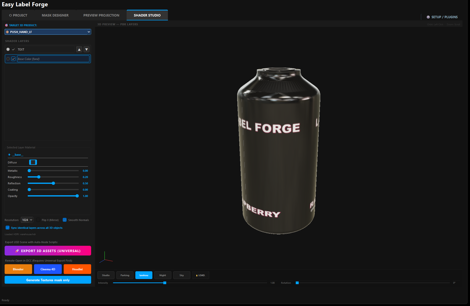 Easy Label Forge Interface